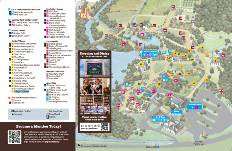 オールド・スターブリッジ・ビレッジの施設内マップ
