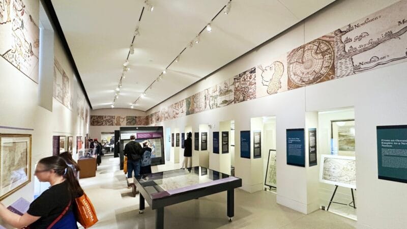 ボストン公共図書館マッキム館内のNorman B. Leventhal Map & Education Center展示室