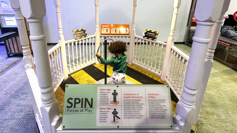 サイエンス・イン・ザ・パークの回転体験展示スピン