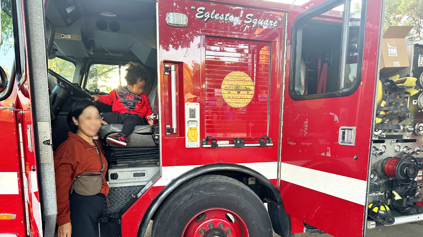 Fall-o-Ween会場に展示された消防車